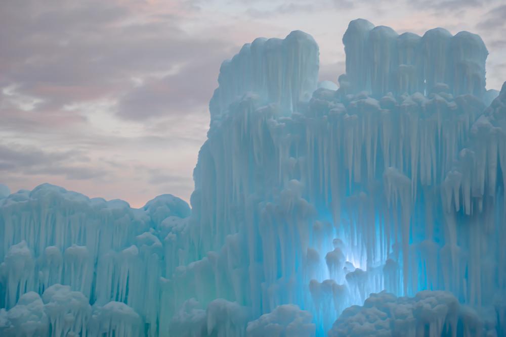 Ice castle in Midway, Utah
