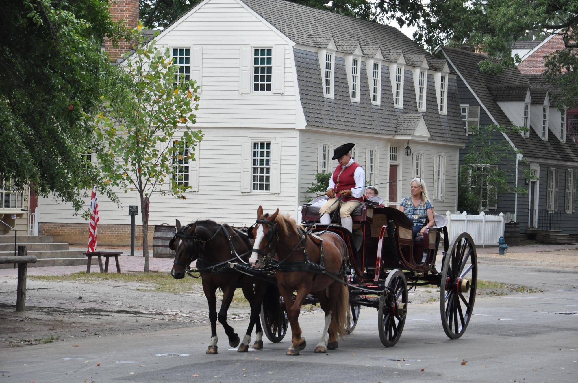 Horse Drawn Carriage in Colonial Williamsburg Virginia